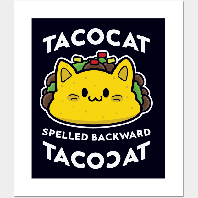 adorable taco cat Wall Art by ArtStopCreative